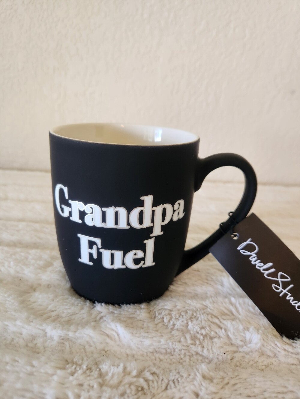 Grandpa Fuel Black Matte Ceramic Mug